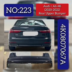 Rear Upper Bumper 4K0807067A 4KD807067A Compatible With AUDI A6 (4K) (2020-2022) Tag No.223