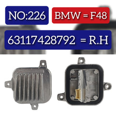 LED Headlight Daytime Running Light Module 63117428792 Compatible With BMW X1 F48 Tag No.226