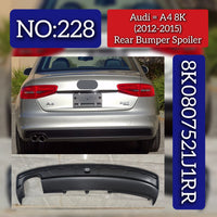 Rear Bumper Spoiler 8K0807521J1RR Compatible With AUDI A4 8K (2012-2015) Tag No.228