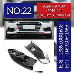 Fog Lamp Cover Left 8WD807681L & Right 8WD807682L Compatible With AUDI A4 B9 (2019-2022) Tag No.21