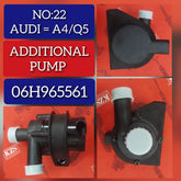 Auxiliary Water Pump 06H965561 1T0965561A Compatible With AUDI A4 B8 (8K2) | A4 / S4 & A6 C7 (4G2, 4GC) | A6 / S6 & A8 D5 (4N2, 4N8, 4NC, 4NL) | A8 / S8 | A8L & Q5 (8RB) Tag No.22
