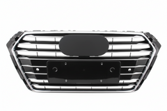 Show Grill Compatible With Audi A4 B9(2017-19) Shiny Silver Chrome Tag 22