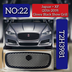 Glossy Black Show Grill T2H3981 Compatible With Jaguar XF (2016-2019) Tag No.22