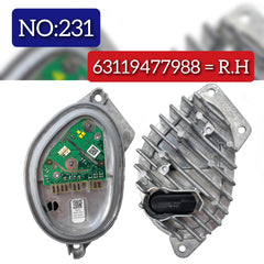 Left Headlight LED module turn display lights 63119477988 Compatible With BMW X5 (G05, F95) & X5 Van (G05) & X6 (G06, F96) Tag No.231