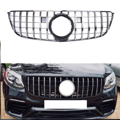 GTR Silver Chrome Show Grill Compatible With Mercedes Benz GLS-Class W166 Tag 185