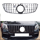 GTR Silver Chrome Show Grill Compatible With  Mercedes  Benz GLS-Class W166 Tag 185
