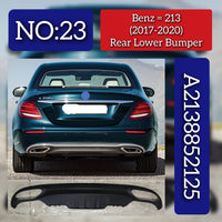 Rear Lower Bumper A2138852125 2138852125 Compatible With Mercedes-Benz E-CLASS W213 (2017-2020) Tag No.23