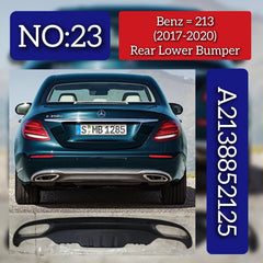 Rear Lower Bumper A2138852125 Compatible With Mercedes-Benz E-CLASS W213 (2017-2020) Tag No.23