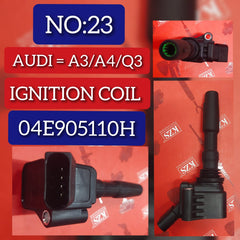 Ignition Coil 04E905110H Compatible With AUDI A3 Convertible (8V7, 8VE) | A3 / S3 & A4 B9 (8W2, 8WC) | A4 / S4 & SKODA OCTAVIA III (5E3, NL3, NR3) & VW BEETLE (5C1, 5C2) | FUSCA | BJALLA & POLO V (6R1, 6C1)