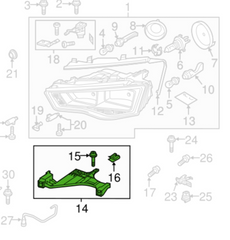 Headlight Mount Retainer Plate Bracket Left 8T0941453D & Right 8T0941454D Compatible With AUDI A4 B8 (8K2) | A4 / S4 No:- 23