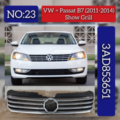 Front Bumper Show Grill 3AD853651 Compatible With Volkswagen PASSAT B7 (362) Tag No.23