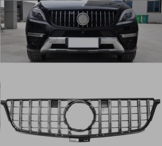 GTR Silver Chrome Show Grill Compatible With Mercedes Benz ML-Class W166 (2012-2016) Tag 241