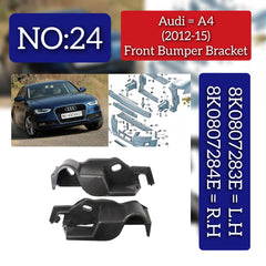 Front Bumper Bracket Left 8K0807283E & Right 8K0807284E Compatible With AUDI A4 B8 (8K2) | A4 / S4 (2012-2015) Tag No.24