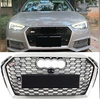 Show Grill Compatible With Audi A4 B9(2017-19) RS4 Silver Chrome Tag 24