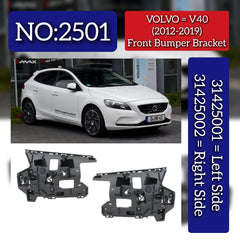 Front Bumper Bracket Left 31425001 & Right 31425002 Compatible With VOLVO V40 (2012-2019) Tag No.2501