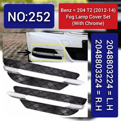 Fog Lamp Cover With Chrome Left 2048803224 Right 2048803324 Compatible With MERCEDES-BENZ C-CLASS (W204) Tag No.252