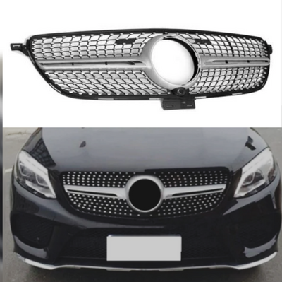 Diamond Silver Chrome Show Grill Compatible With Mercedes Benz GLE-Class W166 (2016-2020) Tag 192