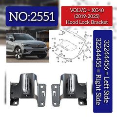 Hood Lock Bracket Left 32244456 & Right 32244455 Compatible With VOLVO XC40 (2019-2025) Tag No.2551
