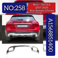 Rear Bumper Chrome 1568851400 Compatible With Mercedes-Benz GLA-CLASS W156 (2017-2020) Tag No.258