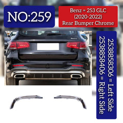Rear Bumper Chrome Left 2538858306 & Right 2538858406 Compatible With Mercedes-Benz GLC-CLASS W253 (2020-2022) Tag No.259