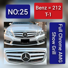 Show Grill Compatible With Benz = 212 T-1 Full Chrome AMG Tag 25