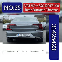 Rear Bumper Chrome 31425423 Compatible With VOLVO S90 (2017-2020) Tag No.25