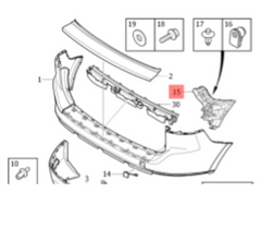 Rear Bumper Bracket Left 31323763 & Right 31323764 Compatible With VOLVO XC60 (2009-2017) Tag No.2611