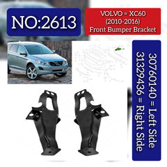 Front Bumper Bracket Left 30760140 & Right 31329436 Compatible With VOLVO XC60 (2010-2016) Tag No.2613