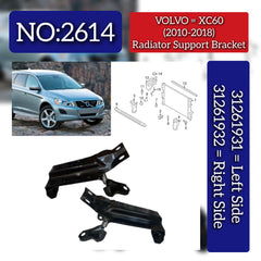 Radiator Support Bracket Left 31261931 & Right 31261932 Compatible With VOLVO XC60 (2010-2018) Tag No.2614