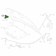 Hood Lock Bracket Left 32219336 & 31424567 Right 32219337 & 31424568 Compatible With VOLVO XC60 (2018-2025) Tag No.2615