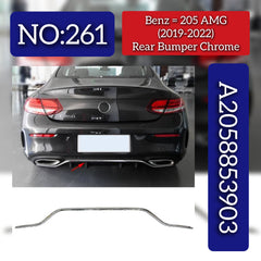 Rear Bumper Chrome 2058853903 Compatible With Mercedes-Benz C-CLASS W205 (2019-2022) Tag No.261