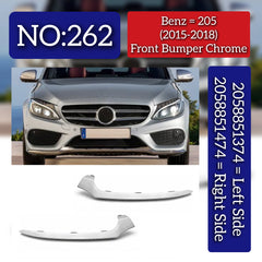Front Bumper Chrome Left 2058851374 & Right 2058851474 Compatible With Mercedes-Benz C-CLASS W205 (2015-2018) Tag No.262