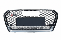 Show Grill Compatible With Audi A4 B9(2017-19) RS4 Quattro Chrome Tag 26