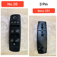 Upgrade Your Mercedes-Benz 251 3 Pin with this Premium Window Black Switch for Models W164 / 251 2518300290 Tag-SW-26