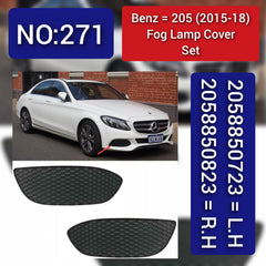 Fog Lamp Cover Right 2058850823 & Left 2058850723 Compatible With MERCEDES-BENZ C-Class W205 2015-2018 tag-271.
