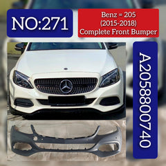 Front Bumper Cover A2058800740 A2058800140 Compatible With MERCEDES BENZ C-CLASS W205 T-1 2015-2018
