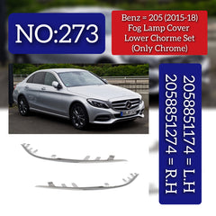 Front Left Bumper Chrome Left 2058851174 Right 2058851274 Compatible With Mercedes-Benz C-Class W205 (2015-2023) Tag No.273