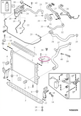 Radiator Bracket Left 30723366 & Right 30723367 Compatible With VOLVO S80/S60/XC60 (2011-2017) Tag No.2751
