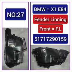 Front Left Fender Liner 51712990091 51717290159 Compatible With BMW X1 E84 (2009-2015) Tag-FE-27