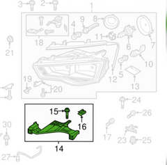 Headlight Bracket Left 8KD941453 & Right 8KD941454 Compatible With AUDI A4 (2012-2015) Tag No.27