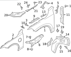 Front Bumper Bracket Left 31447897 Right 31447898 Compatible With VOLVO S90 2017-2020 Tag No.2802