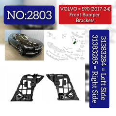 Front Bumper Bracket Left 31383284 & Right 31383285 Compatible With VOLVO S90 (2017-2024) Tag No.2803