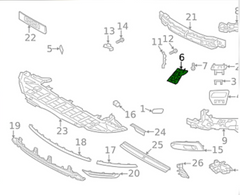Front Bumper Bracket Left 31383284 & Right 31383285 Compatible With VOLVO S90 (2017-2024) Tag No.2803
