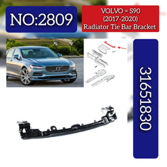 Front Bumper Radiator Tie Bar Bracket 31651830 & 31383992 Compatible With VOLVO - S90 Tag No.2809