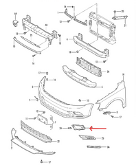 Fog Lamp Bumper Bracket Left 16D807261 Right 16D807262 Compatible With Volkswagen JETTA IV (162) Tag No.281