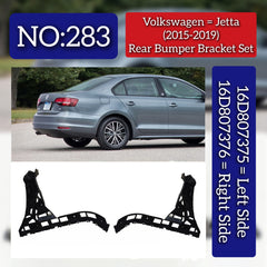 Rear Bumper Bracket Left 16D807375 Right 16D807376 Compatible With Volkswagen For JETTA Tag No.283