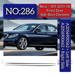Front Door Side Skrit Chromes Left A2056900562 & Right A2056900662 Compatible With Mercedes Benz (205) (2015-2018) Tag No.286