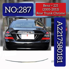 Rear Trunk Chrome A2217580181 2217580181 Compatible With Mercedes Benz (W221) S-Class (2005-2013) Tag No.287