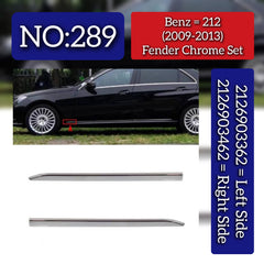 Fender Chrome Left 2126903362 & Right 2126903462 Compatible With Mercedes Benz (W212) E-Class (2009-2013) Tag No.289