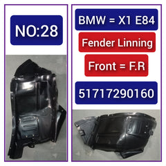 Front Right Fender Liner 51712990092 51717290160 Compatible With BMW X1 E84 Tag-FE-28
